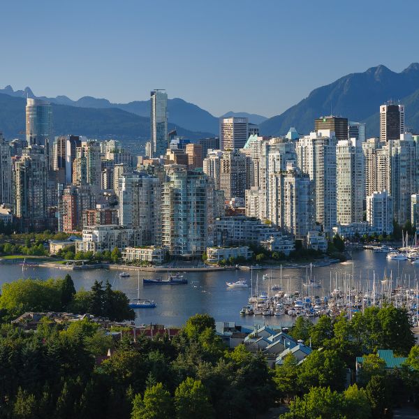 Vancouver BC Canada city skyline